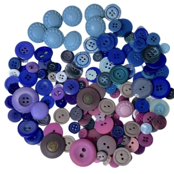 Vintage Button Collection Lot 300+ Mixed Colors Gold Blue Black White Assorted - Picture 3 of 12